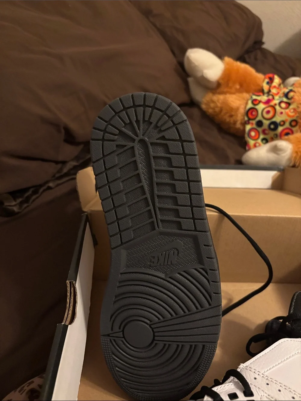 Jordan 1 Flight High-Top Sneakers in White and Black